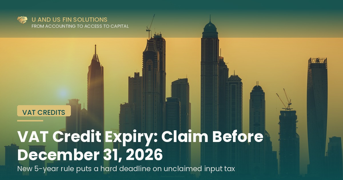 UAE VAT credit expiry 2026